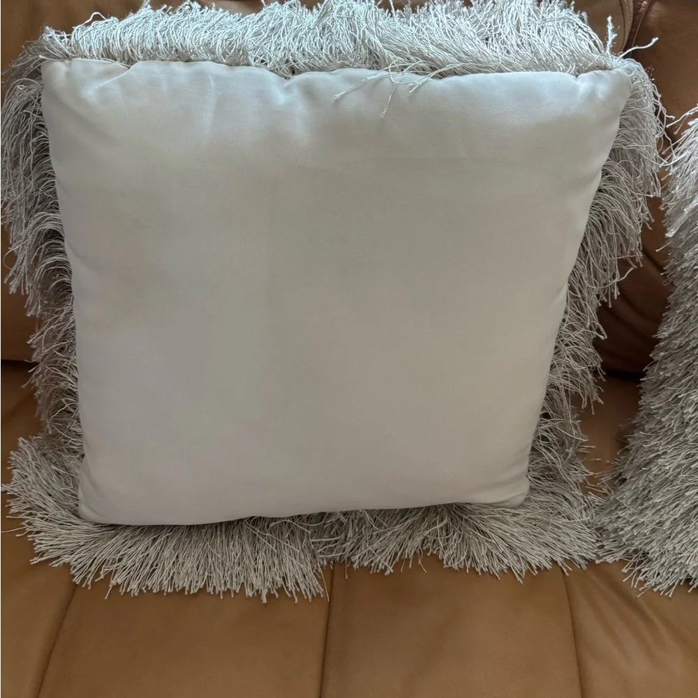 Pier 1 Imports Champagne Shag Decorative Pillows